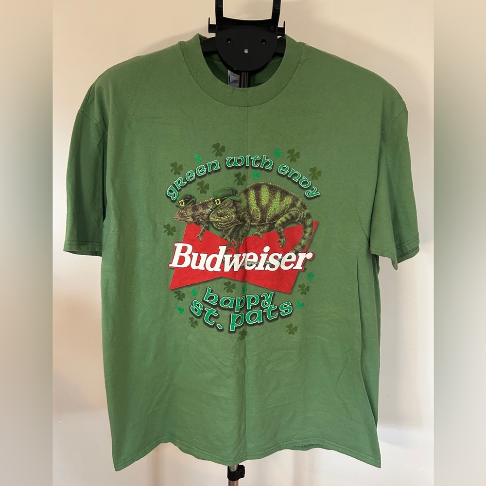 Vintage Budweiser St. Patrick’s Day Chameleons Graphic Tee XL